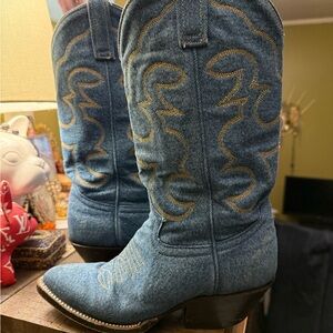 Denim Cowboy Boots